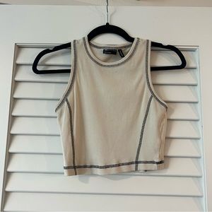 ASOS crop top with contrast stitching